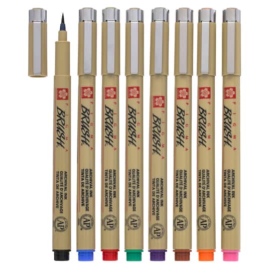 Pigma® Brush™ Pen 8 Color Set By Sakura | Michaels®